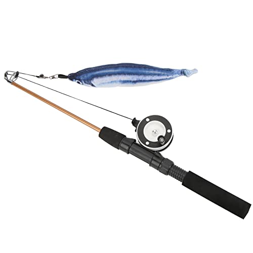Angelruten-Katzenspielzeug, einziehbare Design-Rolle, Teleskop-Angelruten-Katzenspielzeug, lebensechtes Fischdesign, sicher in der Anwendung, strapazierfähiges Baumwollmaterial zum Kauen und Treten Angelruten-Katzenspielzeug, einziehbare Design-Rolle, Teleskop-Angelruten-Katzenspielzeug, lebensechtes Fischdesign, sicher in der Anwendung, strapazierfähiges Baumwollmaterial zum Kauen und Treten von Zerodis