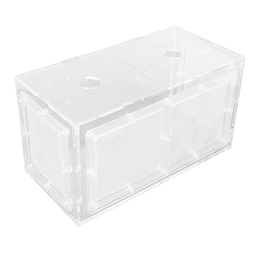 Aquarienfisch-Zuchtbox Fischzucht-Isolierbox Artemia-Brut-Kit Acryl-Mesh-Seiten-Aquarium-Inkubator für Aquarium Kleine Fisch-Betta-Aquarien (20 * 10 * 11 cm) von Zerodis