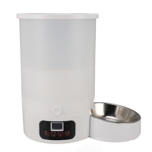 Automatischer Pet Feeder 3L Edelstahl Großkapazität Katzenhundfuttermittel für Zuhause, LCD -Display, Schlüsselsteuerung, Abnehmbar und Waschbar, für Zeitgesteuerte Fütterung, Anwendbar (Weiße Automatischer Pet Feeder 3L Edelstahl Großkapazität Katzenhundfuttermittel für Zuhause, LCD -Display, Schlüsselsteuerung, Abnehmbar und Waschbar, für Zeitgesteuerte Fütterung, Anwendbar (Weiße von Zerodis