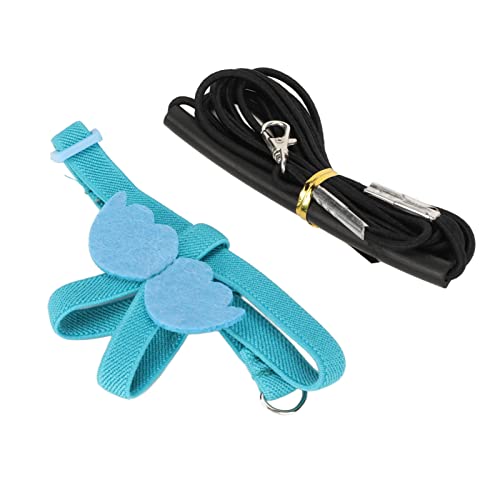 Bird Flying Harness Rope<br/>Pet Easy to Wear Changeable Lightweight Portable Parakeets Flying Leash Straps with Cute Wings Bird Harness and Leash Harness (Blau) von Zerodis