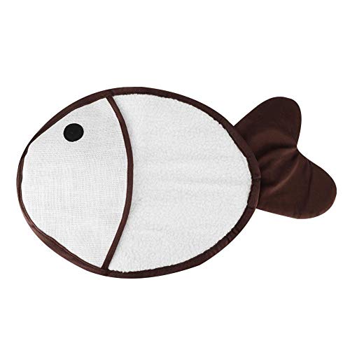 Cat Scratching Pad, Sisal Hanf Fischform Cat Interactive Toys Schleifklauen Kissen Scratching Pad Matte mit Katzenminze Cat Scratching Pad, Sisal Hanf Fischform Cat Interactive Toys Schleifklauen Kissen Scratching Pad Matte mit Katzenminze von Zerodis