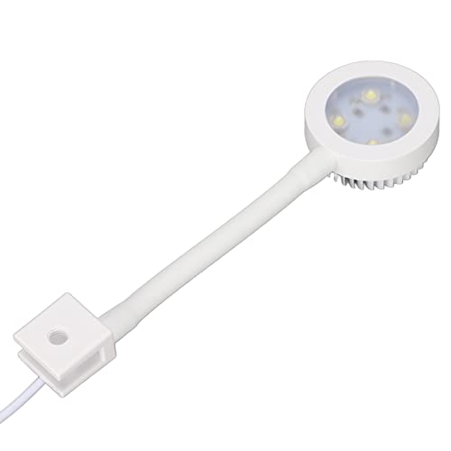 Clip-Lampe für Aquarien, Kleiner Augenschutz für Aquarien, um 360 ° Drehbar, 7000 Bis 8000 K, Schnelle Wärmeableitung für eine Dicke von Bis zu 0,4 Zoll (Weiß) von Zerodis