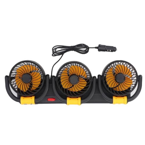 Elektrische Ventilatoren Leichter Autositzlüfter Leistungsstarker Luftstrom -Conditioner mit Telefonhalter Stabiler Saugnapfbecher Montierter Verstellbarer Speed ​​Desk -Lüfter für Auto Truck SUV RV von Zerodis
