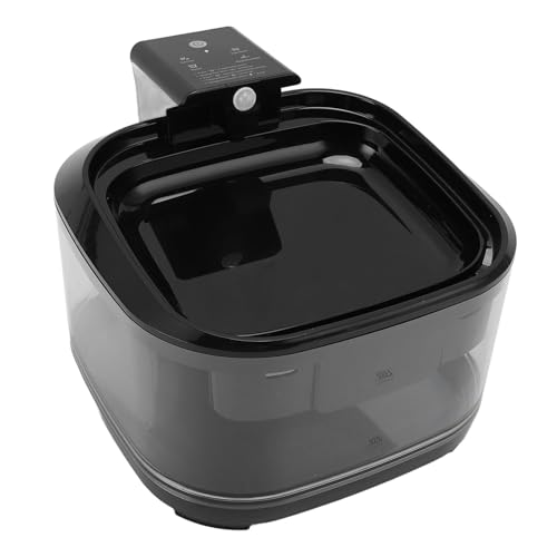 Großkapazität Katzentrinkbrunnen Stille Betrieb Automatische Zyklusfiltration für Hundehüge, Robustes Material (Black) von Zerodis