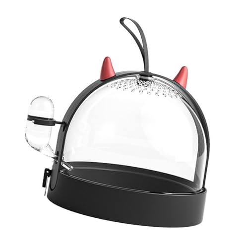 Hamster-Reisekäfig, Atmungsaktiver Meerschweinchen-Mitnahmekäfig mit Hoher Lichtdurchlässigkeit für Sugar Glider für Syrische Hamster für den Außenbereich (Black) von Zerodis