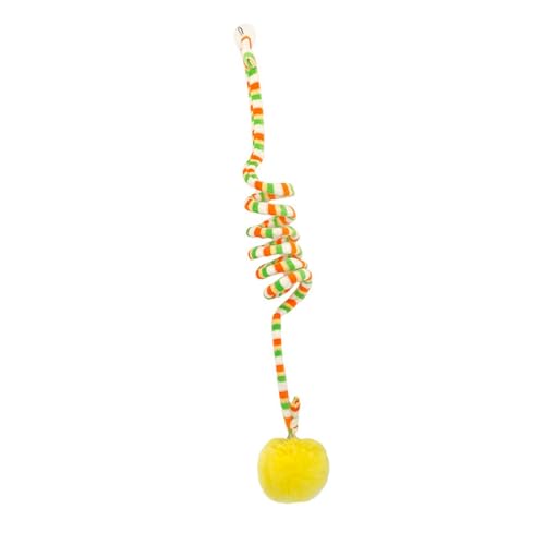 Hanging Plüschkatze Spielzeugkugel Hängende Plüschkatze Spielzeugkugel Frühlingsspielzeug Hängende Tür Interaktive Katzenspielzeug Spaß Leichte Langeweile Weiche Plüsch -Saugnapfbecher Fixierung von Zerodis