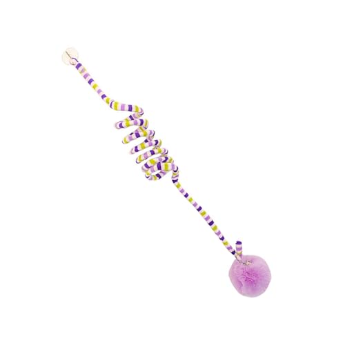 Hanging Plüschkatze Spielzeugkugel Hängende Plüschkatze Spielzeugkugel Frühlingsspielzeug Hängende Tür Interaktive Katzenspielzeug Spaß Leichte Langeweile Weiche Plüsch -Saugnapfbecher Fixierung von Zerodis