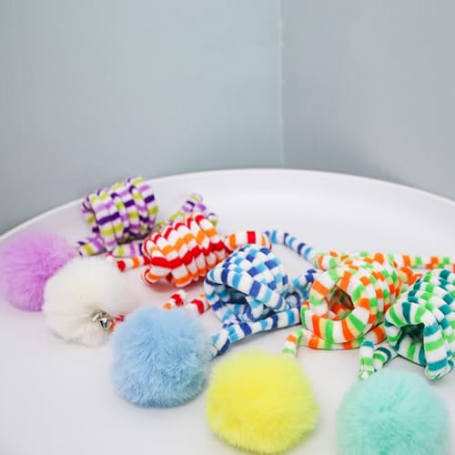 Hanging Plüschkatze Spielzeugkugel Hängende Plüschkatze Spielzeugkugel Frühlingsspielzeug Hängende Tür Interaktive Katzenspielzeug Spaß Leichte Langeweile Weiche Plüsch -Saugnapfbecher Fixierung von Zerodis