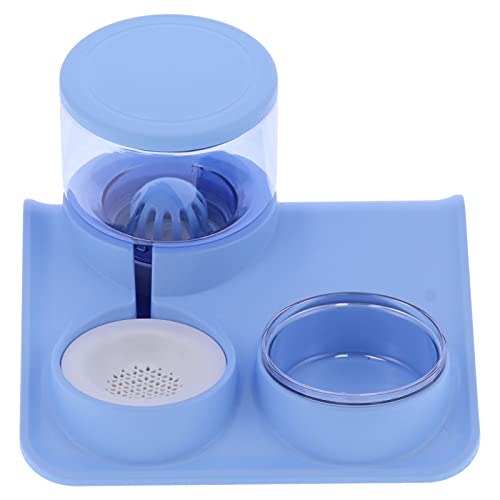 Zerodis Haustier-Wasserspender und Futternapf-Set, 1,8 L Futterautomat Langlebige, Abnehmbare Tankschale mit Rutschfestem Boden für Katzen, Kleine Hunde, Welpen, Kaninchen(Blau) von Zerodis