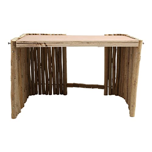 Hölzerne Kleine Haustier Versteck, Applewood Small Animal Versteckhütte für Hamster, Kaninchengehäuse mit Eingang und Ausgang Hölzerne Kleine Haustier Versteck, Applewood Small Animal Versteckhütte für Hamster, Kaninchengehäuse mit Eingang und Ausgang von Zerodis