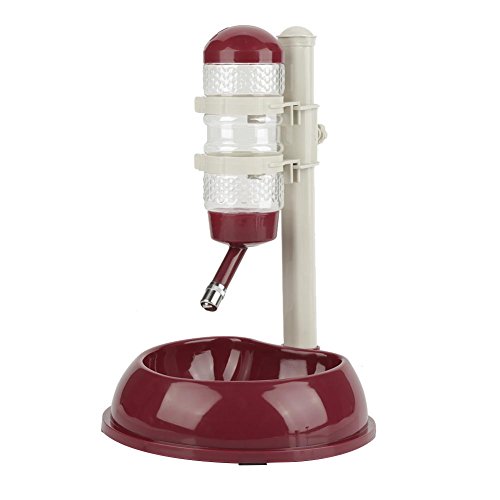 Hundefutterautomat Automatische Hundenapf Wasserspender Einstellbare Trinkflasche Plastiktiere Katzen Katzen Hundefütterung (9,06 x 9,25 x 14,17 Zoll)(Braun) von Zerodis