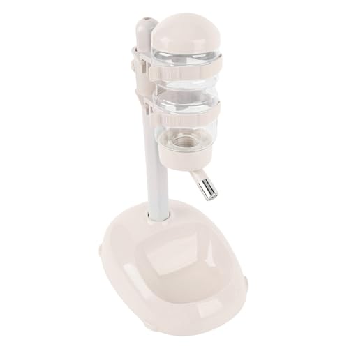 Hundeversorgungen Feeder Automatisch Höhe Einstellbarer Hundwasserspender mit Abnehmbarem Pol und für Hunde Geeignet für Hunde Katzen Welpe 24,8 X 18 cm Haustier Stehwasserspender (Beige) von Zerodis