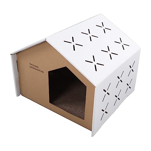 Kätzchen-Kratzhaus, Lustige Katzenhauskrallen aus Pappe für den Innenbereich (007-2) von Zerodis