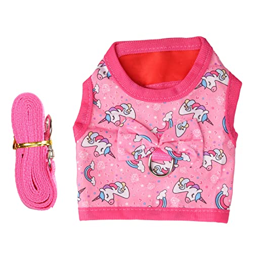Zerodis Kaninchen-Geschirr-Leine, Kaninchen-Weste mit Verstellbaren TräGern, Haustier-Weste-Geschirr, Outdoor-Walking-Weste FüR Kaninchen, Katzen, Frettchen, Meerschweinchen (S) von Zerodis