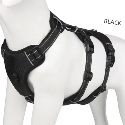 Kein Pull -Hundekabelbaum, Verstellbare Reflektierende Nachtsicherheit, für Mittelgroße Große Hunde mit Brustgurt (L) von Zerodis