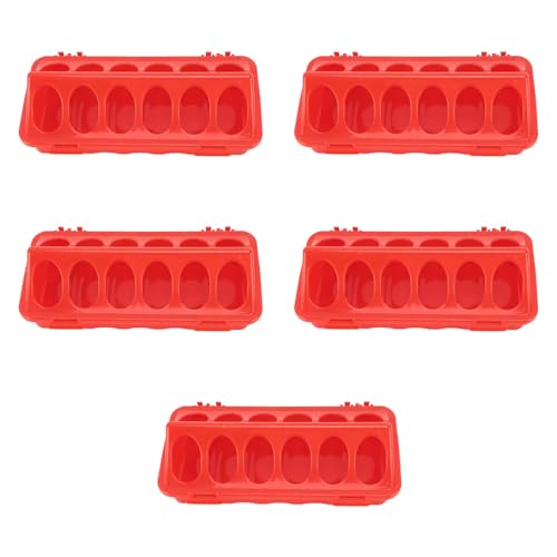 Kleine Geflügelfutter Lade Flip Top Feeder mit Löchern - Sicherheit und Design - Packung mit 5 PCs für Vögel von Zerodis