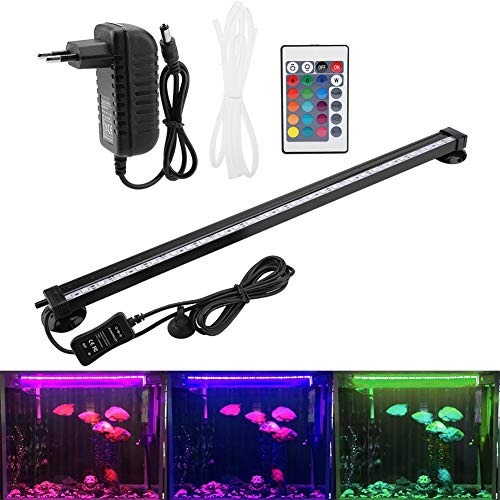 LED-Tauchleuchte für Aquarium Bubble Light mit Fernbedienung Unterwasserlampe farbige LED-Lampe für Aquarium Set (46 cm) von Zerodis