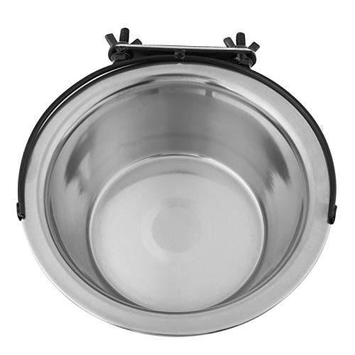 Stainless Steel Dog Bowl, Hanging Pets Feeder Bowl and Water Bowl M/L/XL Size, Perfect for Dogs, Cats & Small Animals(L) von Zerodis