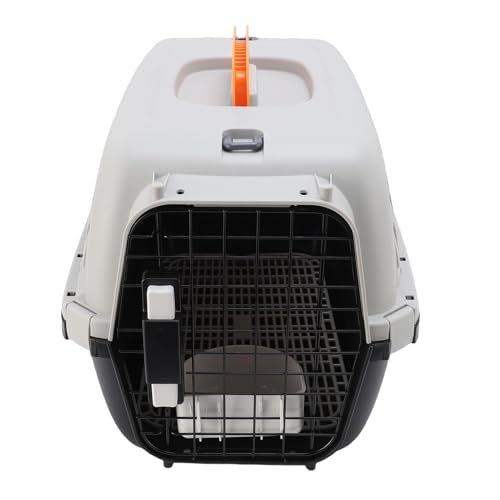 Tragbarer Hundeträger mit Ausgezeichneter Belüftung Leicht zu Reinigender Geräumiger Innenausstattungskunststoff -Haustierträger für Reisen (Black) von Zerodis