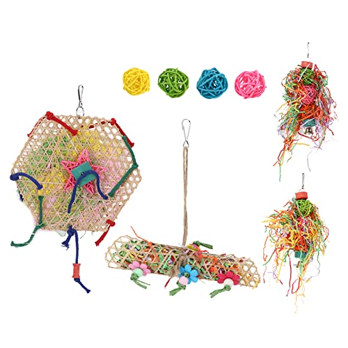 Zerodis Vogelfutterspielzeug, Buntes Schredderspielzeug mit Schaukel für Papageien, Material, Lindert Ängste, Geeignet für Verschiedene Vögel Zerodis Vogelfutterspielzeug, Buntes Schredderspielzeug mit Schaukel für Papageien, Material, Lindert Ängste, Geeignet für Verschiedene Vögel von Zerodis