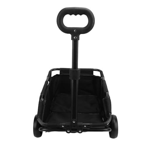 Welpen Kinderwagen Abgewinkelter Eingangstier Reisewagen mit Bequemem Griff und Sicherheitsgürtel (Black) von Zerodis