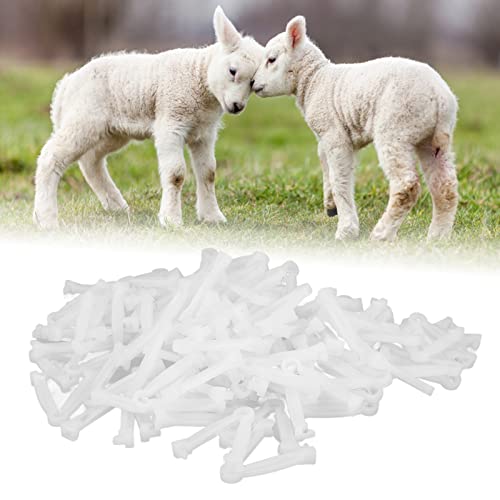 Zerodis 100 Stück Einweg-Nabelschnurklemmen, Weiße Nabelschnurklemme für Tiere Welpen Kätzchen Kühe Notgeburtsbedarf von Zerodis