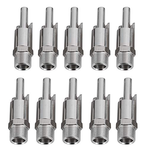 Zerodis 10PCS Automatischer Schweinemund-Trinker-Feeder, Edelstahl-Stroh-Schwein Automatischer Trinker Großer Wasserdurchfluss Schweinetrinkbrunnen Waterer Zubehör Viehfütterung(Rostfreier Stahl) von Zerodis