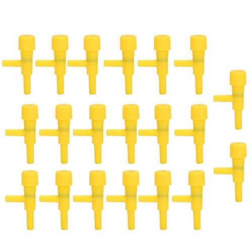 20 Stück Aquarium Luftstromregelventil, Kunststoff-Aquarium Luftpumpe Regelventile Aquarium Zubehör für 4mm Rohr von Zerodis