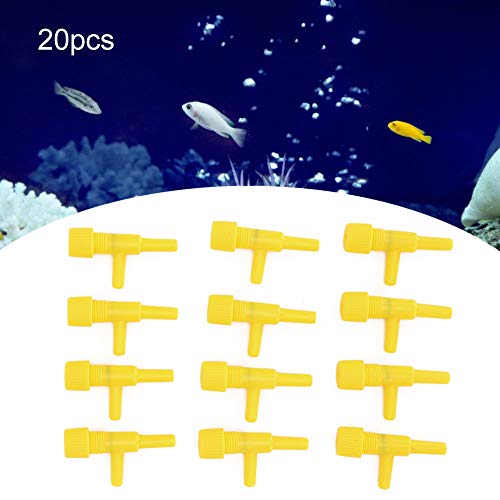 Zerodis 20pcs Aquariumluftströmungsventilregler für Fischtank, Premium -Plastik -Sauerstoffpumpenvolumeneinstellungswerkzeug für 4 Mm Röhrchen von Zerodis
