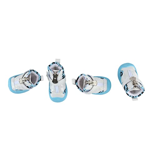 Zerodis 2pcs Pet Schuhe PU rutschfest Verschleißfest Verdicken Sohle Weich Leicht Welpen Reißverschluss Stiefel für den Außenbereich Zerodis 2pcs Pet Schuhe PU rutschfest Verschleißfest Verdicken Sohle Weich Leicht Welpen Reißverschluss Stiefel für den Außenbereich von Zerodis
