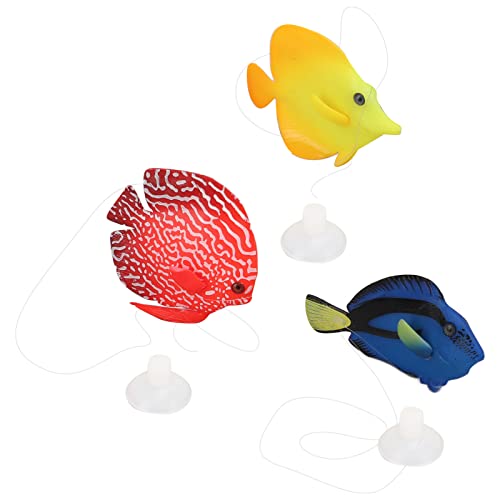 Zerodis 3 StüCk KüNstliche Fische, Leuchtender Effekt, Aquarium-Dekoration, Clownfische FüR Aquarien, Schwimmende Ornamente, Simulation KüNstlicher Fische FüR Aquarien von Zerodis