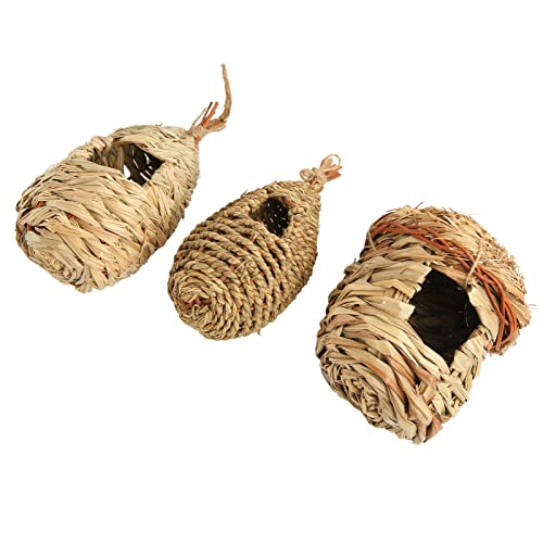 Zerodis 3-Teiliges Kolibri-Haus Zum AufhäNgen, Vogelhaus, Kleines Gras, Zum AufhäNgen, Handgewebtes Kolibri-Haus FüR Perlenvogel, Munia-Kolibri Zerodis 3-Teiliges Kolibri-Haus Zum AufhäNgen, Vogelhaus, Kleines Gras, Zum AufhäNgen, Handgewebtes Kolibri-Haus FüR Perlenvogel, Munia-Kolibri von Zerodis