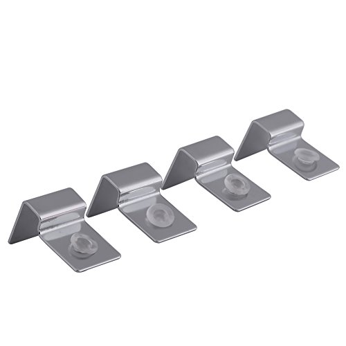Zerodis 4 Stück Edelstahl Fischglasabdeckung Halterung, Aquarium Abdeckung Glasclip Halter Deckelhalterung Fischschutz(8mm) von Zerodis