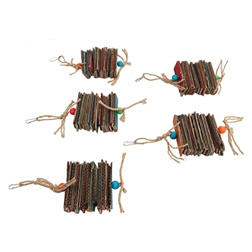 Zerodis 5pcs Papageienkarton Kauenspielzeug mit Essbar (Color) von Zerodis