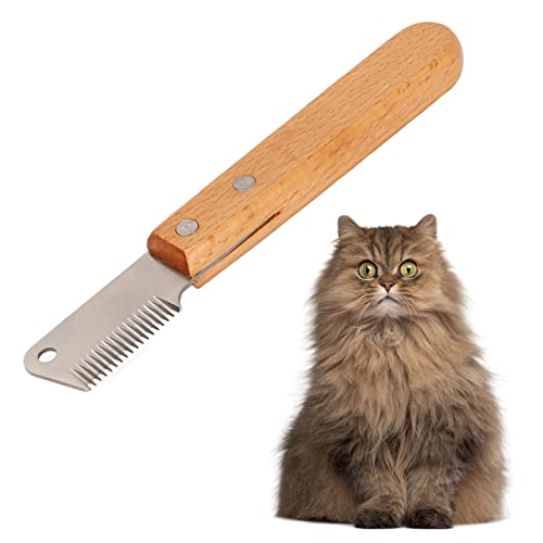 Zerodis Abisoliermesser FüR Hunde, Edelstahl, Haustier-Trimmer, Holzgriff, Zum Entfernen von Schwimmenden Haaren, Komfortables, Professionelles Haustier-Pflegewerkzeug FüR Hunde, Katzen, Pferde Zerodis Abisoliermesser FüR Hunde, Edelstahl, Haustier-Trimmer, Holzgriff, Zum Entfernen von Schwimmenden Haaren, Komfortables, Professionelles Haustier-Pflegewerkzeug FüR Hunde, Katzen, Pferde von Zerodis