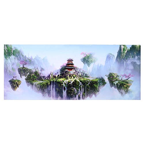 Zerodis Aquarium Hintergrund Poster, 3D PVC Wasserdicht Klebstoff Aquarium Wallpaper Aufkleber Sky Castle Aquarium Hintergrund Dekoration für Aquarium Aquarium(61 * 30cm) von Zerodis