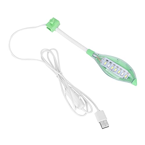 Zerodis Aquarium LED-Lampe, Breiter Beleuchtungsbereich Hocheffizienter 360-Grad-drehbarer Kopf mit Blau- und Weißlicht-Aquarium-Clip-Licht, Büro für Zuhause von Zerodis