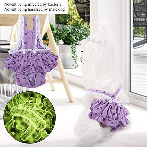 Zerodis Baumwollpunkte Haustier -Hosendosen für Hundepuppen mit Verstellbarem Schultergurt Unter Bodenloch Design Leicht zu Tragen für Weibliche Hunde -Jahreszeit (XXL) von Zerodis