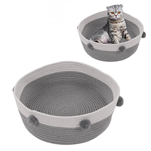 Zerodis Baumwollseil Gewebtes Katzenbett Baumwollseil Gewebtes Katzenbett aus Baumwollseil 4 Jahreszeiten Universal-Kratzbissfester Katzenbettkorb Super Weich und Langlebig Zerodis Baumwollseil Gewebtes Katzenbett Baumwollseil Gewebtes Katzenbett aus Baumwollseil 4 Jahreszeiten Universal-Kratzbissfester Katzenbettkorb Super Weich und Langlebig von Zerodis