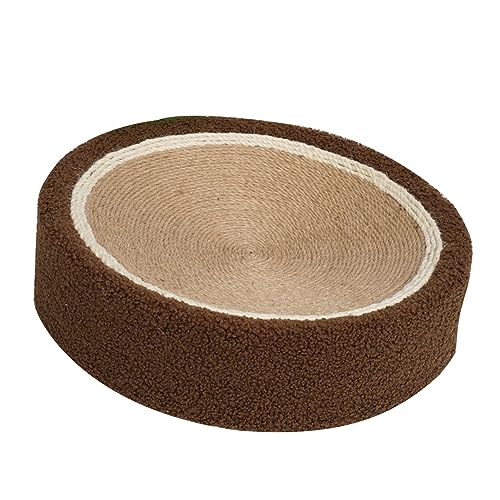 Zerodis Cat Scratch Bowl Round Scratch Sisal Cat Kratzbett für Vergnügung Ruht für Spielzeugversorgungen Geeignet von Zerodis