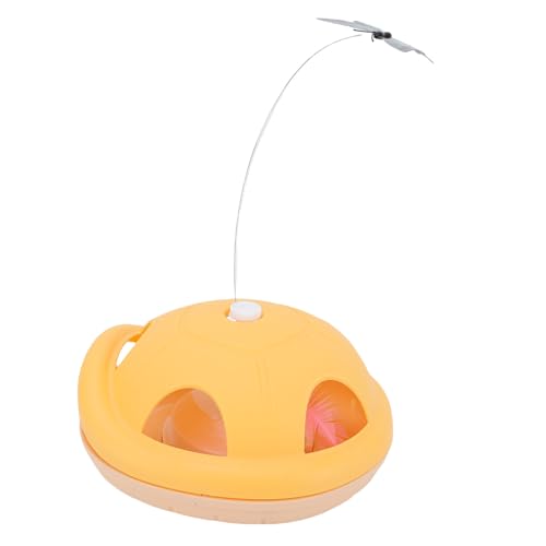Zerodis Cat Toys Flutterspielzeug mit Rollenden Bällen Automatisches Elektrisches Kätzchenspielzeug mit Aufregendem Teaser -Zauberstab Poping Feather Toy Mentalstimulation für Innenkatzen 2 in 1 von Zerodis