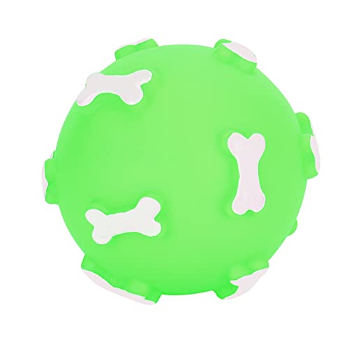 Zerodis Dog Chew Toy Ball, Ungiftig Quietschende Zähne Reinigungsschutz Haustierbedarf Tägliches Unterhaltungswerkzeug für Kleine Mittelgroße Hundetiere(Grün) von Zerodis