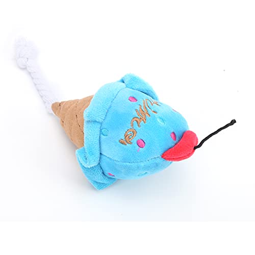 Zerodis Eisplüschspielzeug Süßes, Gefüllte, Quietschende Kauspielzeug für Welpen, Modischer Hund Plüsch für Stilvollen Geschmack (Eiscremeblau) von Zerodis