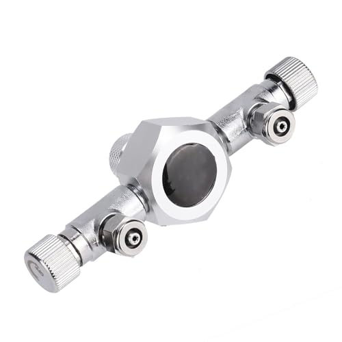 Zerodis Fish CO2 -Splitterregulator, Aluminiumlegierung CO2 -Splitterverteiler mit Mehreren Wegen, aus Premium Materialien, mit Individuellem Nadelventil für Präzise (2 Pässe) von Zerodis