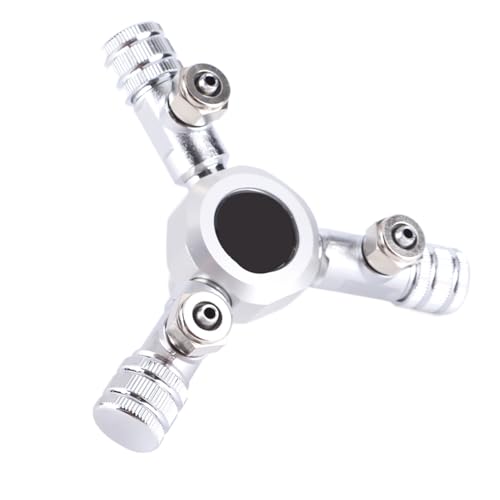 Zerodis Fish CO2 -Splitterregulator, Aluminiumlegierung CO2 -Splitterverteiler mit Mehreren Wegen, aus Premium Materialien, mit Individuellem Nadelventil für Präzise (3 Pässe) von Zerodis