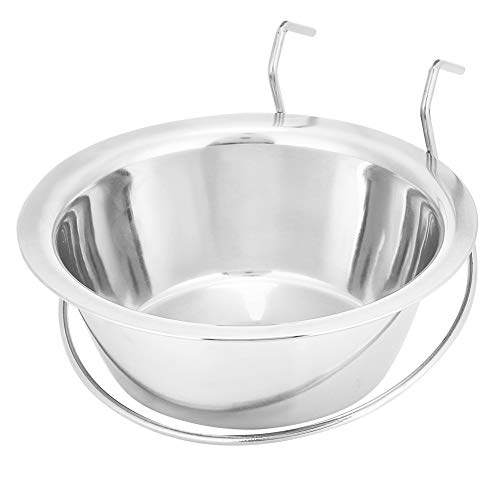 Zerodis Hängende Schüssel in Pet Cat Edelstahl, eine Haltbare Wasserpfanne Am Käfig, Leicht zu Reinigen, Geeignet für Hunde und 600 Ml Zerodis Hängende Schüssel in Pet Cat Edelstahl, eine Haltbare Wasserpfanne Am Käfig, Leicht zu Reinigen, Geeignet für Hunde und 600 Ml von Zerodis