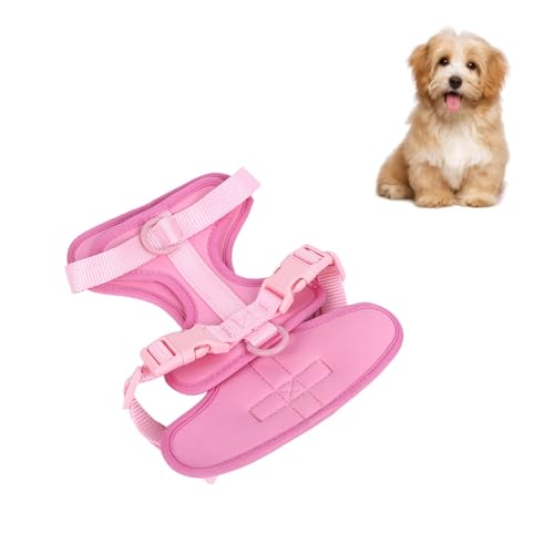 Zerodis Halten Sie Ihren Hund Sicher und Bequem mit Dem Austauschbaren, Weichen und Atmungsaktiven, Ausbruchsicheren Hundegeschirr, Ideal für Spaziergänge Im Freien (Rosa) von Zerodis