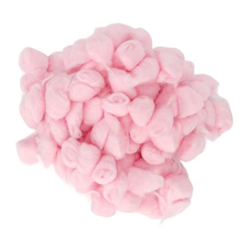 Zerodis Hamster-Bettwäsche-Baumwollknäuel, Handgefertigt, Flauschiger Hamster-Baumwollknäuel, Winter, Warm, Sicher für Syrischen Hamster für Chinchilla (Rosa) von Zerodis