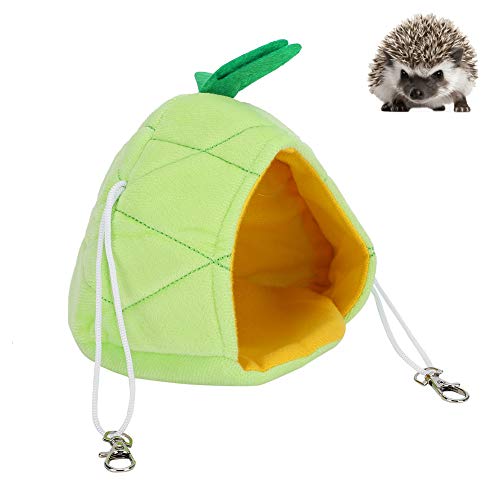 Zerodis Hamster Hanging House, Soft Hamster Hängemattenkäfig Hanging Cave Betten für Chinchillas kleine Haustiere(Grüne Ananas) von Zerodis