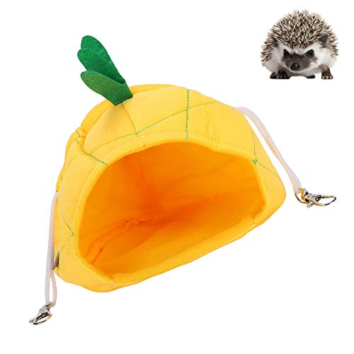 Zerodis Hamster Hanging House, Soft Hamster Hängemattenkäfig Hanging Cave Betten für Chinchillas kleine Haustiere(Yellow Pineapple) von Zerodis